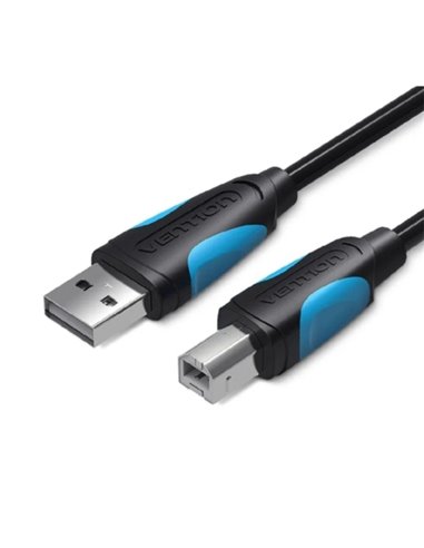 Vention Câble de Imprimante - Longueur 10m - USB-À - USB-B - Transfert Jusqu'à 480Mbps - PVC - Recubrimiento de Aluminium - Coul
