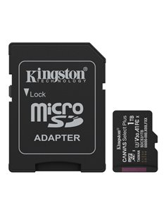 Kingston Carte Micro SDXC 1TB Clase 10 150MB/s Canvas Select Plus + Adaptateur SD