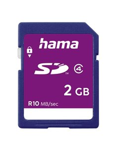 Hama Carte SD 2GB - Clase 4 - 10Mb/s - Couleur Bleu