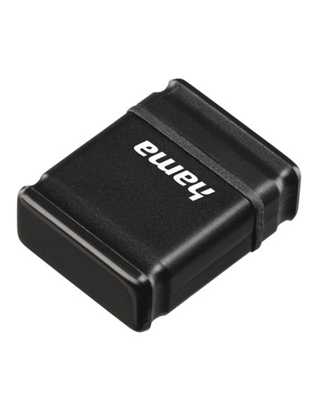 Hama Smartly Memoria Pendrive USB 2.0 Avec Couvercle - 64GB de Capacité - 15Mb/s de Transfert - Couleur Noir