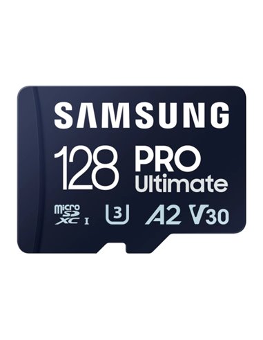 Samsung PRO Ultimate Carte Micro SDXC 128GB UHS-I U3 A2 V30 Avec Adaptateur SD