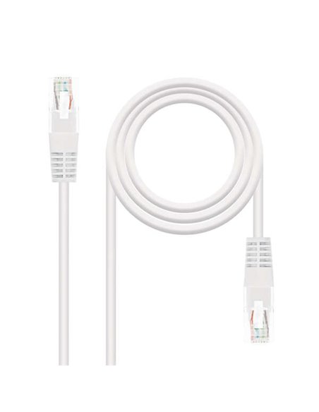 Nanocable Câble Réseau Latiguillo RJ45 CAT.6 UTP AWG24 - 30 cm - Couleur Blanc