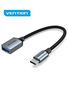 Vention Conversor USB-C Mâle à USB Femelle - 0.15m - Couleur Gris