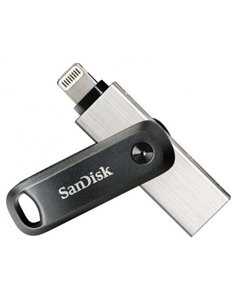 Sandisk IXpand Go Memoria USB 3.0 et Lightning 64GB - Design Metalico/Plastico - Couleur Acier/Noir (Pendrive)