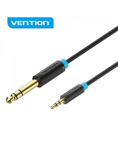 Vention Câble Estereo Jack 6.5 Mâle à Jack 3.5 Mâle - 0.5m - Couleur Noir