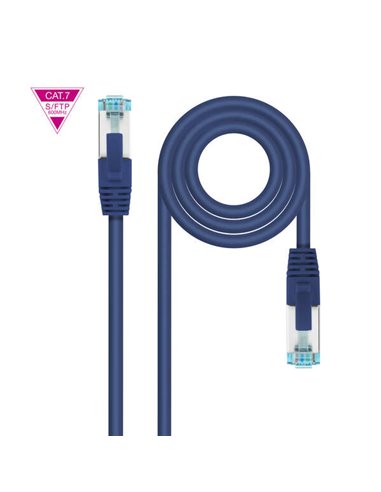 Nanocable Câble Réseau Cat.7 LSZH SFTP PIMF AWG26 50cm - Couleur Bleu