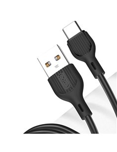 XO NB200TC1 Câble USB-À Mâle à USB-C - Charge et Transmision de Datos Haute vitesse - 2.1A - 1m - Couleur Noir