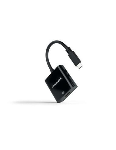 Nanocable Conversor USB-C À HDMI 4K - 15cm - Couleur Noir