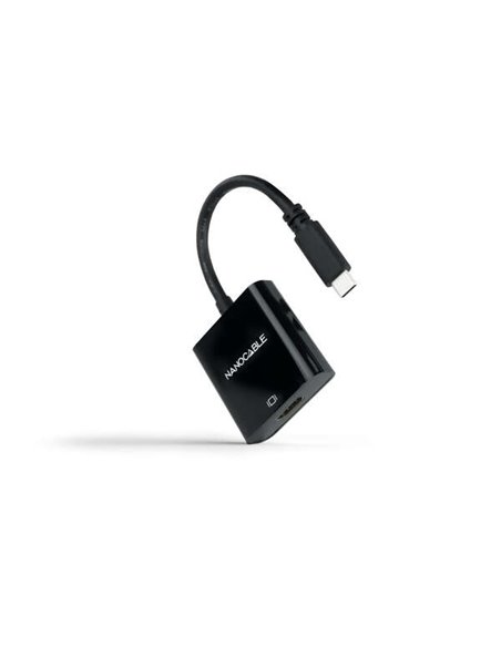 Nanocable Conversor USB-C À HDMI 4K - 15cm - Couleur Noir