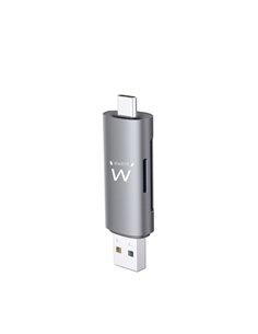 Ewent EW1075 Lector de Tarjetas Compact USB 3.2 Gen1 (USB 3.0) Avec Conector USB C et USB À