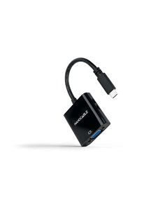 Nanocable Conversor USB-C À VGA - 10cm - Couleur Noir