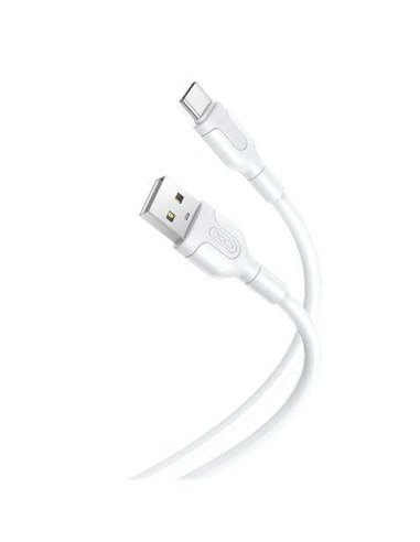 XO Câble de Charge et Transmision de Datos Tipo C - Longueur 1m - Silicona Doux et Durable - Haute vitesse 5V, 2.1A - Conector T