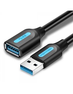 Vention Câble Extension USB 3.0 À Mâle à À Femelle - 0.5m - Couleur Noir