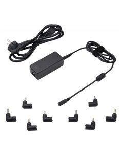 Ewent Cargador Universal Pour Portable de 45W - 8 Clavijas Intercambiables - Automatico - Gestion Intelligente de Corriente - Co