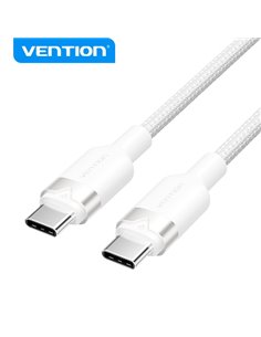 Vention Câble USB 2.0 Niquelado - 60W - 3A - 480Mbps - PVC + Aluminium - Couleur Blanc