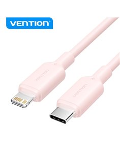 Vention Câble USB 2.0 Tipo C à Lightning - Niquelado - 27W - 3A - 1M - Couleur Rose