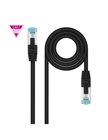Nanocable Câble Réseau Cat.7 LSZH SFTP PIMF AWG26 50cm - Couleur Noir
