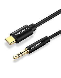 Vention Câble USB-C à Jack 3.5 Mâle - 1.5m - Tressé - Couleur Noir