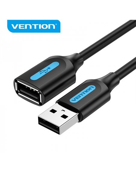 Vention Câble Alargador USB 2.0 Mâle à USB Femelle - 1m - Couleur Noir