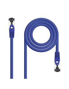 Nanocable Câble Réseau Latiguillo Cat.8.1 2Ghz LSZH SSTP AWG26 - Longueur 1m - Couleur Bleu