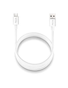 NGS ZYRO-AC Câble USB-C à USB-À - Cargar Rapida - 480 Mbps - 15W - 1 Metro - Couleur Blanc