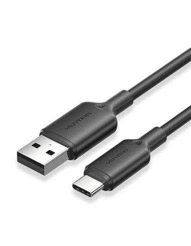 Vention Câble USB-C 2.0 à USB-À 3A 60W - 2m - PVC - Couleur Noir