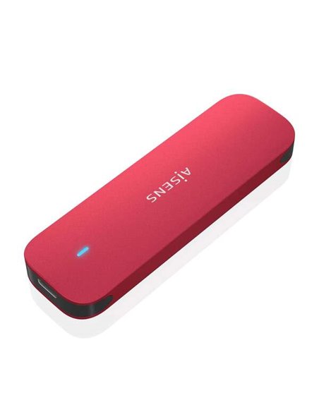 Aisens Boîte Externa M.2 (NGFF) ASM2-027Red NVMe à USB3.2 GEN2 - Couleur Rouge