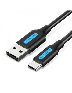 Vention Câble USB-À Mâle à USB-C Mâle 3A 60W 480Mbps - 3m - Couleur Noir