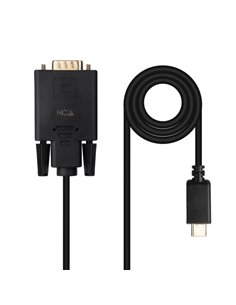 Nanocable Câble Conversor USB-C à VGA - USB-C/M-Hdb15/M - 1.8m - Couleur Noir