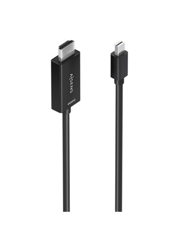 Aisens Câble Conversor MINI DP à HDMI 4K@60HZ - MINI DP/M-HDMI/M - 3.0m - Couleur Noir