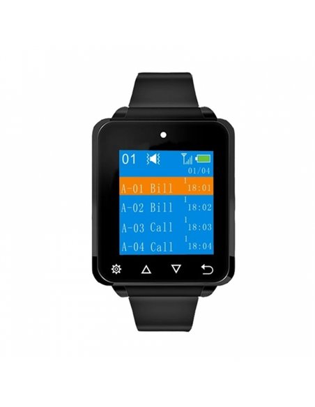 AVPos AVP-AC-W01 Reloj Avisador Camareros - 4 Mensajes Simultaneos - Vibracion - Pitido - Couleur Noir