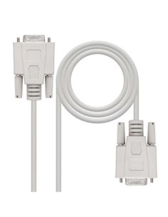 Nanocable Câble Serie Modem DB9 Femelle à DB9 Femelle 1.80m - Couleur Beige