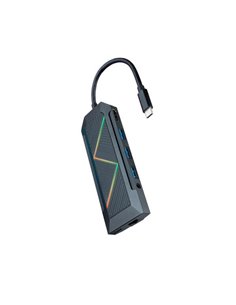 Nanocable 9 en 1 Hub USB-C 3.0 Avec 3x USB-À 3.0, 1x USB-C PD, 1x HDMI, 1x RJ45, 1x Audio 3.5mm, 1x Lector SD, 1x Lector TF - Ca