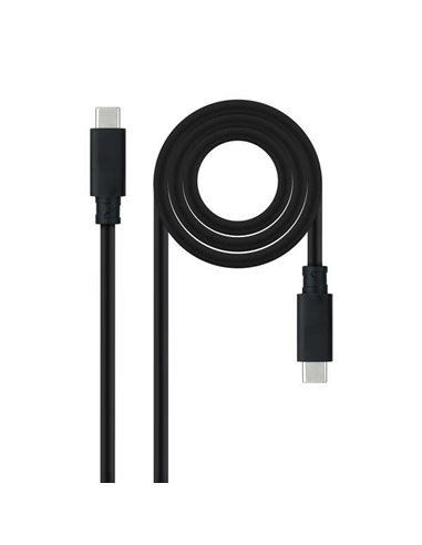 Nanocable Câble USB 3.2 Gen2x2 - 20Gbps - 5A/100W - 4K/60Hz - USB-C/M-USB-C/M - 3m - Couleur Noir