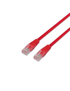 Aisens Câble de Réseau Latiguillo RJ45 Cat.6 UTP AWG24 - 3.0m - 10/100/1000 Mbit/s - Couleur Rouge