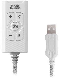 Mars Gaming MSC2W Carte de Sonido Externa 7.1 USB - Jack 3.5mm Audio