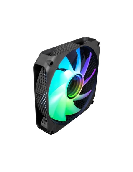 Coolbox Infinity Ventilateur ARGB - Efecto Tunel de Couleurs - Silencioso - Rodamiento Hidraulico - Couleur Noir