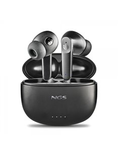 NGS Artica Hush Écouteurs Bluetooth 5.3 TWS ANC - Conexion Automatica - Asistente de Voz - Autonomie jusqu'à 4h - Base de Charge