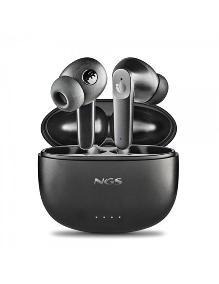 NGS Artica Hush Écouteurs Bluetooth 5.3 TWS ANC - Conexion Automatica - Asistente de Voz - Autonomie jusqu'à 4h - Base de Charge