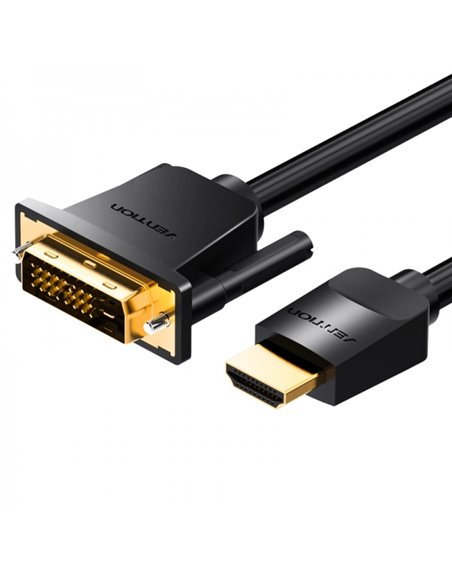 Vention Conversor DVI-D Mâle à HDMI Mâle - 1.5m - Couleur Noir