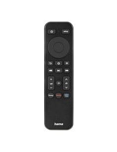 Hama Mando à Distancia Pour TV - Universal - Portée 10m - Acceso Directo à Plataformas de Streaming - 14x3.8x1.9cm - Couleur Noi