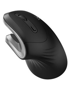 Ewent Souris Inalambrico - Ergonomique - Agarre Vertical - 1000dpi - USB-À 2.4Ghz - 3 Botones - Couleur Noir/Gris