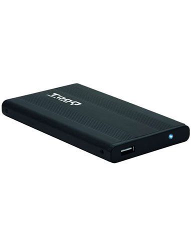 Tooq Carcasa Externa HDD/SDD 2.5" Jusqu'à 9,5mm SATA USB 2.0 - Couleur Noir