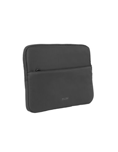Milan Shadow Housse Pour Portatiles Jusqu'à 13" - Fermeture zippée Avec Tirador - Poche Delantero - 34.5x26x2.5cm - Couleur Noir
