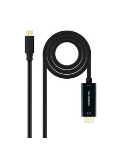 Nanocable Câble Conversor USB-C à HDMI 4K@30HZ - USB-C/M-HDMI/M - 5M - Couleur Noir