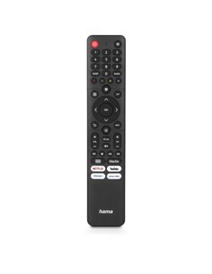 Hama Mando à Distancia Pour TV Hisense - Portée 10m - 45 Botones - Acceso Directo à Plataformas de Streaming - 4.2x21.5x1.5cm - 