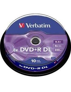 Verbatim DVD+R Double Capa 8x 8.5GB (Tarrina 10 Uds)