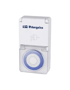 Orbegozo PG 10 Programador 24 Horas - Potencia Jusqu'à 3680W - Protection IP44 Pour Usage en Extérieur - Intervalos de 15 Minuto