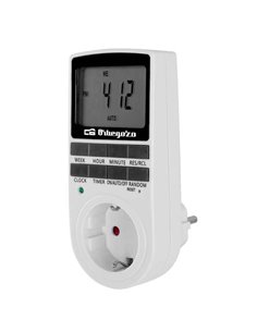 Orbegozo Pg 25 Programador Electronico Semanal - Controla tu Maison Les 24 Horas du Dia - 10 Memorias Programables - Funcion Ant