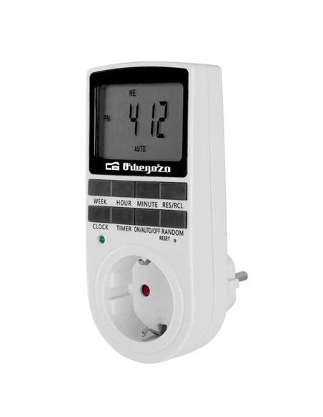 Orbegozo Pg 25 Programador Electronico Semanal - Controla tu Maison Les 24 Horas du Dia - 10 Memorias Programables - Funcion Ant